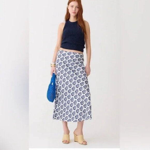 Gwyneth slip skirt in bouquet block print - Picture 1 of 3
